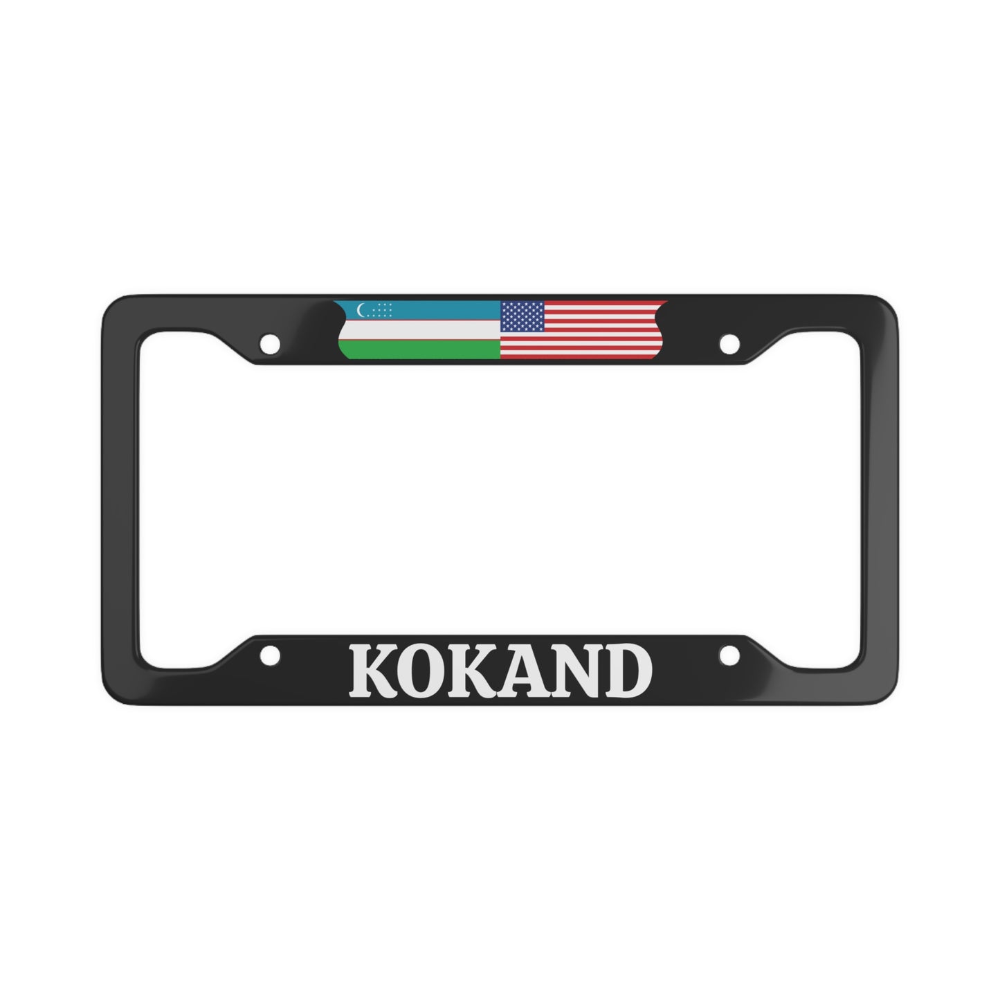KOKAND Uzbekistan with flag License Plate Frame