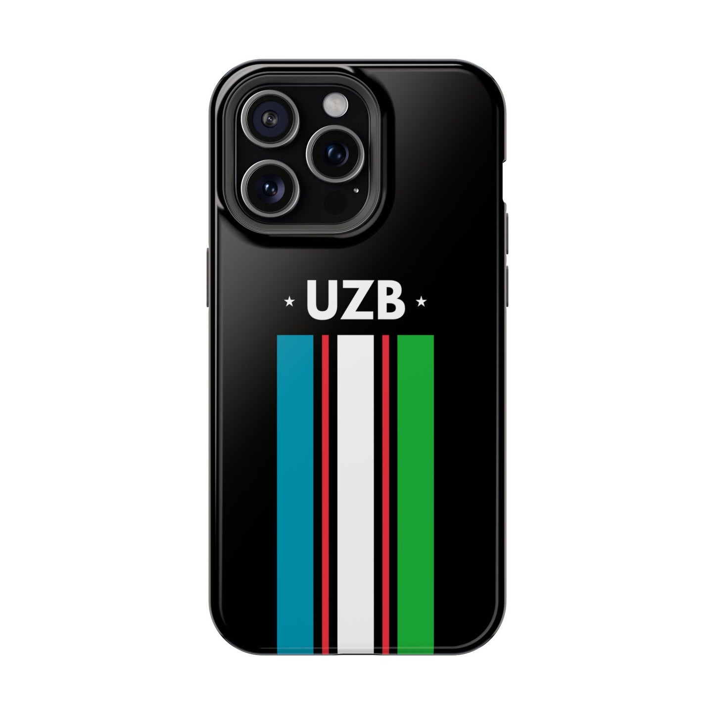 UZB Flag Stripes Phone Case