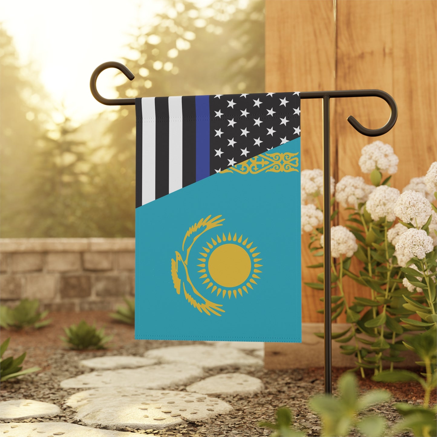 Kazakhs Support US Police Flag Garden & House Banner