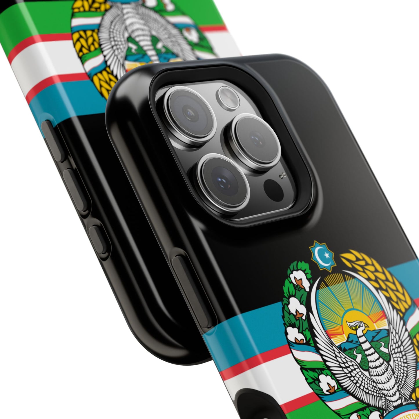 Uzbekistan Flag with Coat of Arms Phone Case