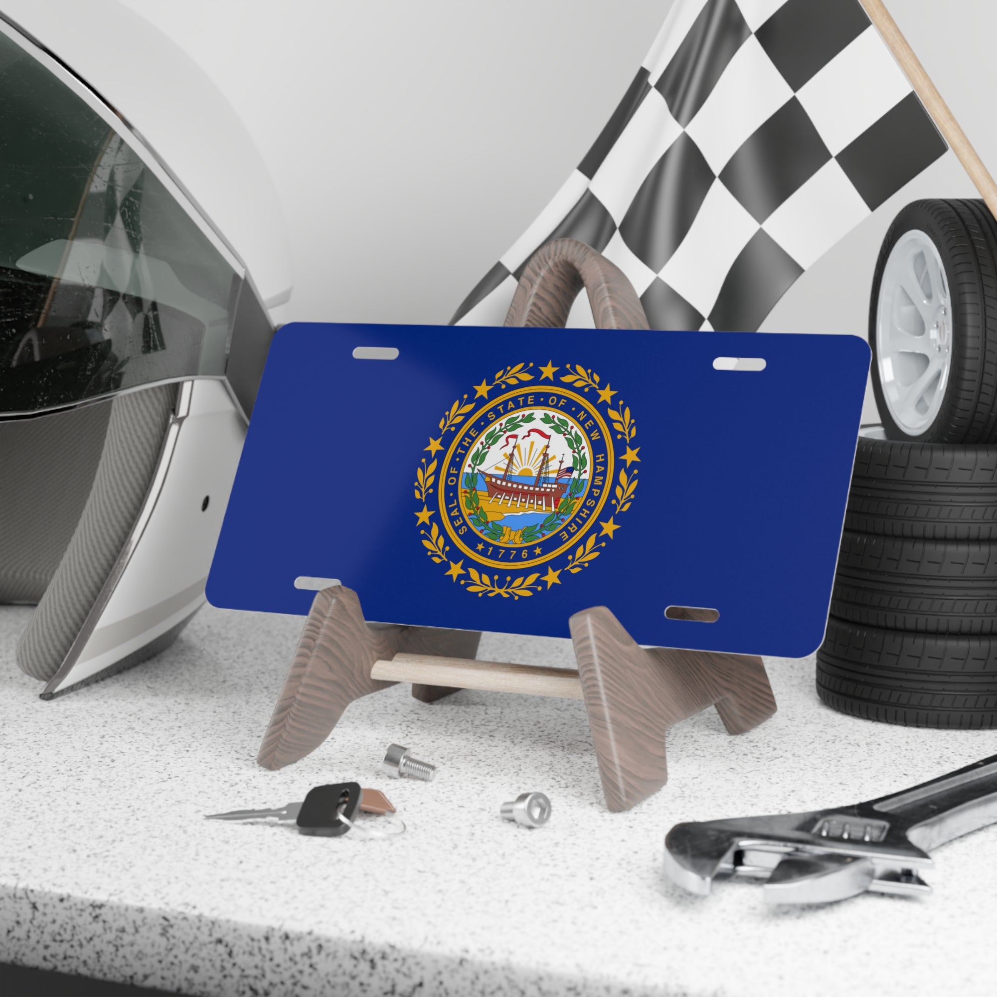 New Hampshire State Flag, USA Vanity Plate