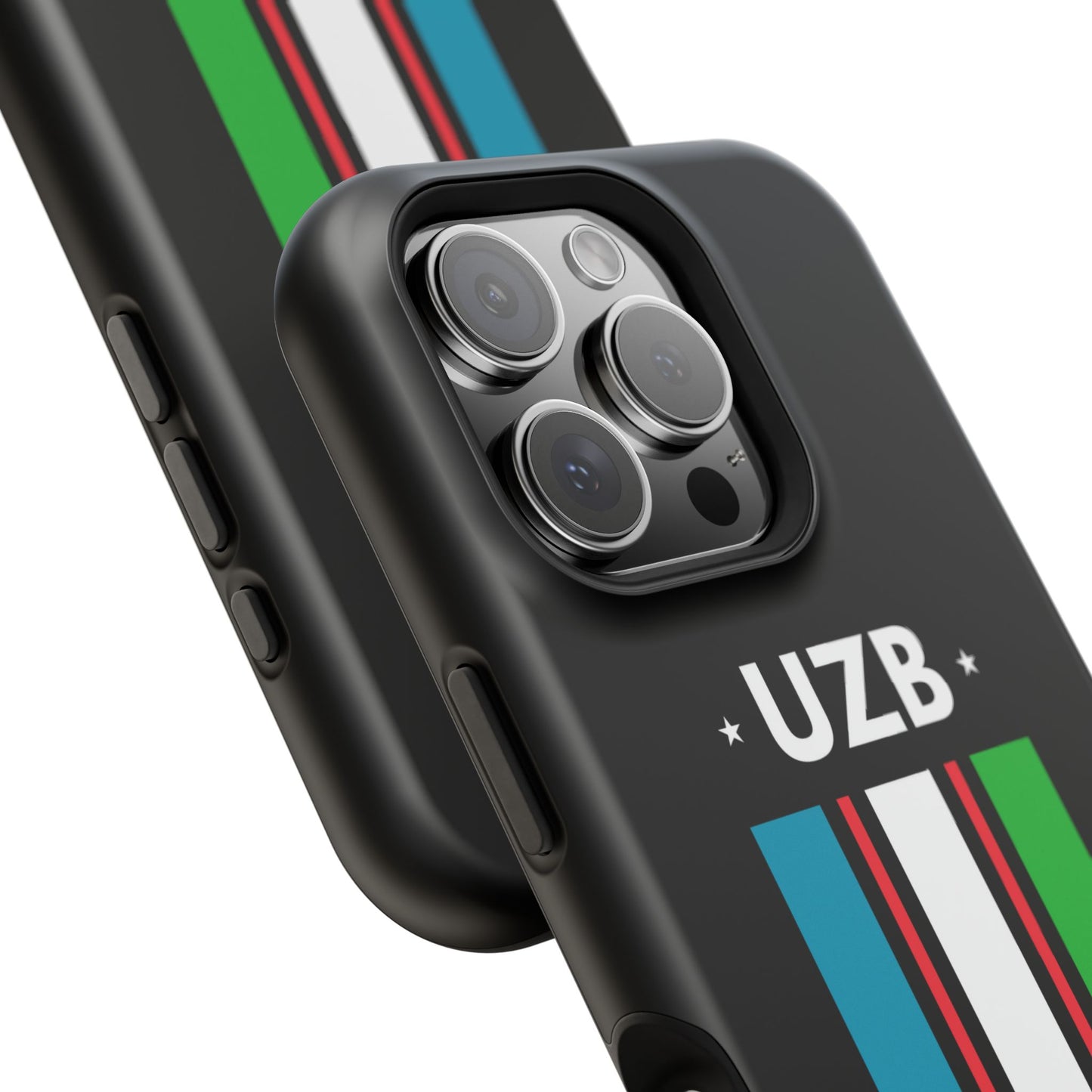 UZB Flag Stripes Phone Case