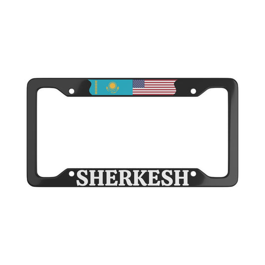 SHERKESH with flag License Plate Frame