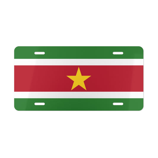 Suriname Flag Vanity Plate