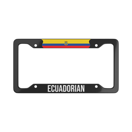 Ecuadorian Flag Car Plate Frame