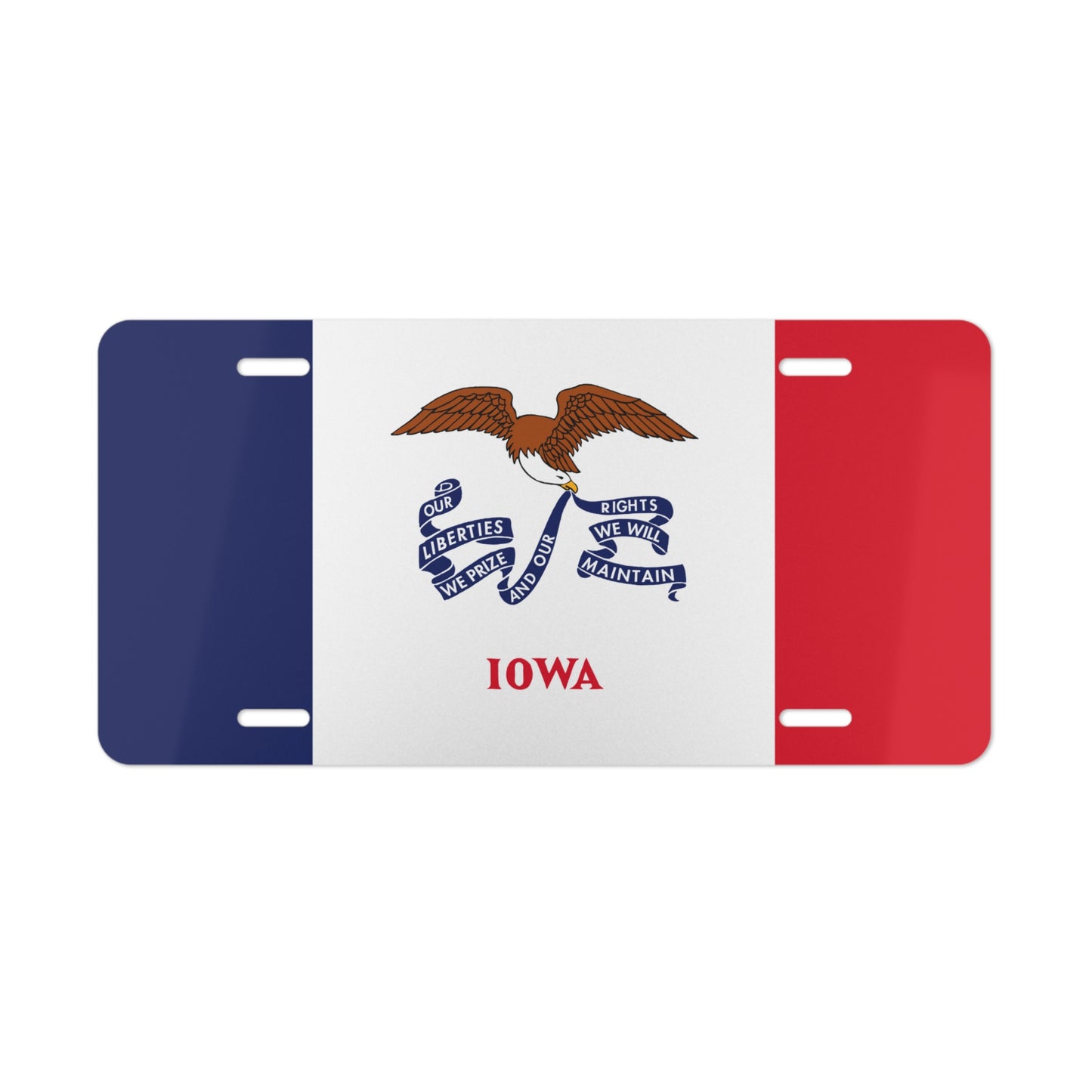 Iowa State Flag, USA Vanity Plate
