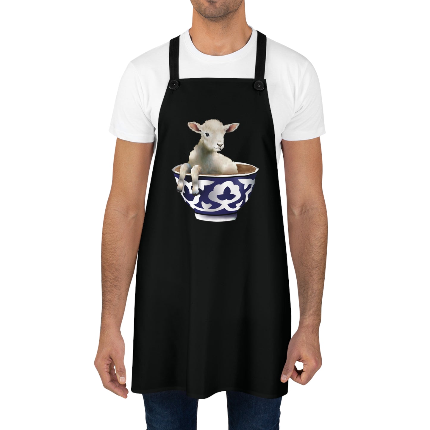 Sheep in the tea cup Kitchen Apron