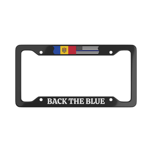 Moldova Back the Blue, Law Enforcement Appreciation  License Plate Frame