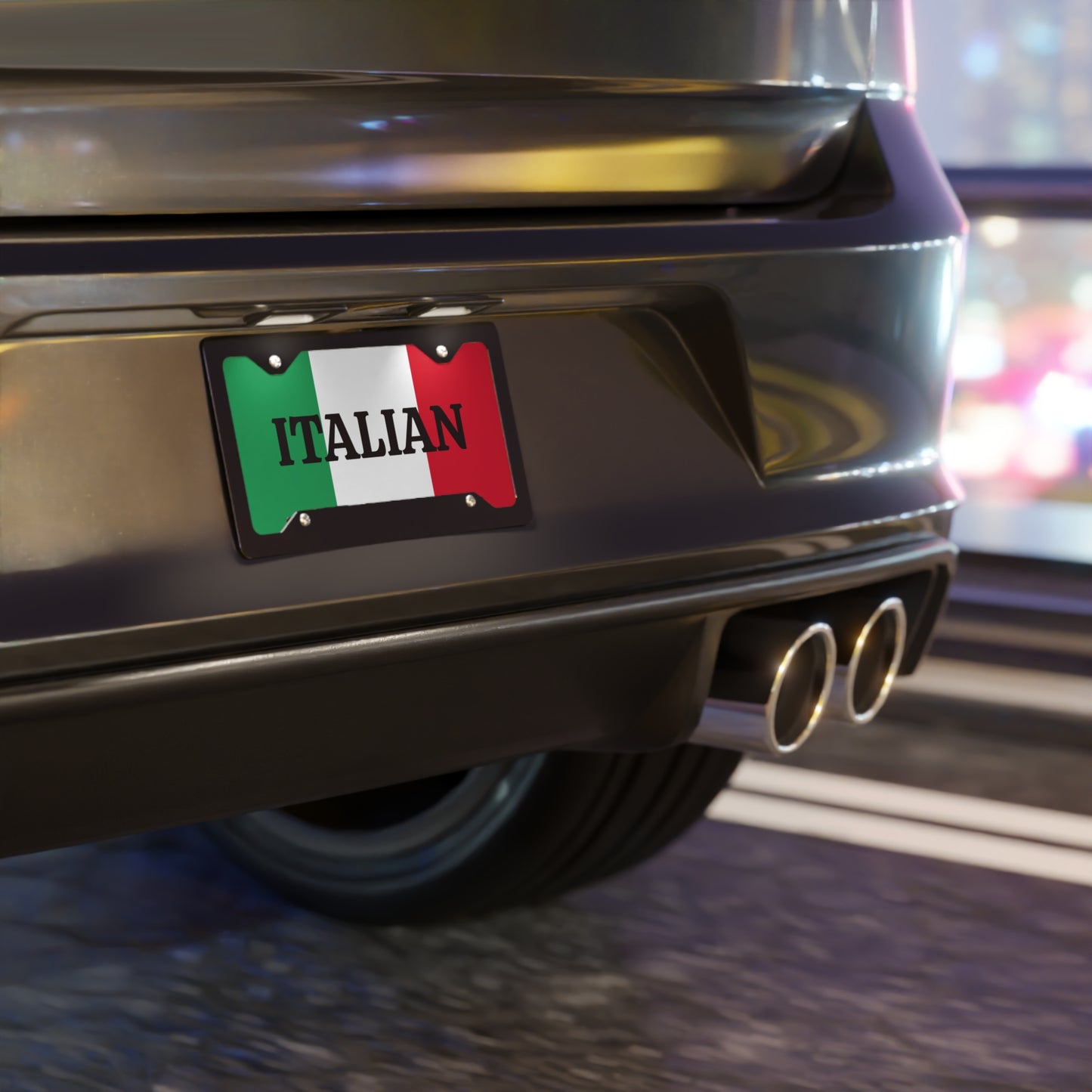 Italian Flag Vanity Plate