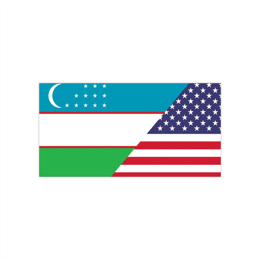 Uzbek American Flag Bumper Stickers