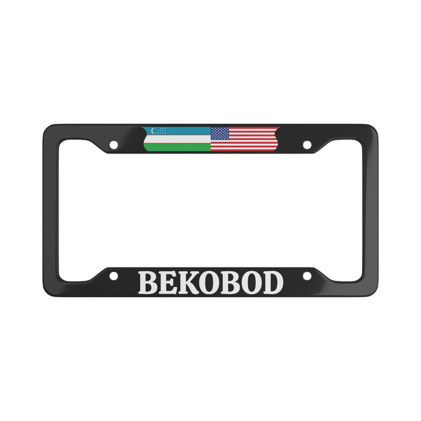 BEKOBOD with flag License Plate Frame