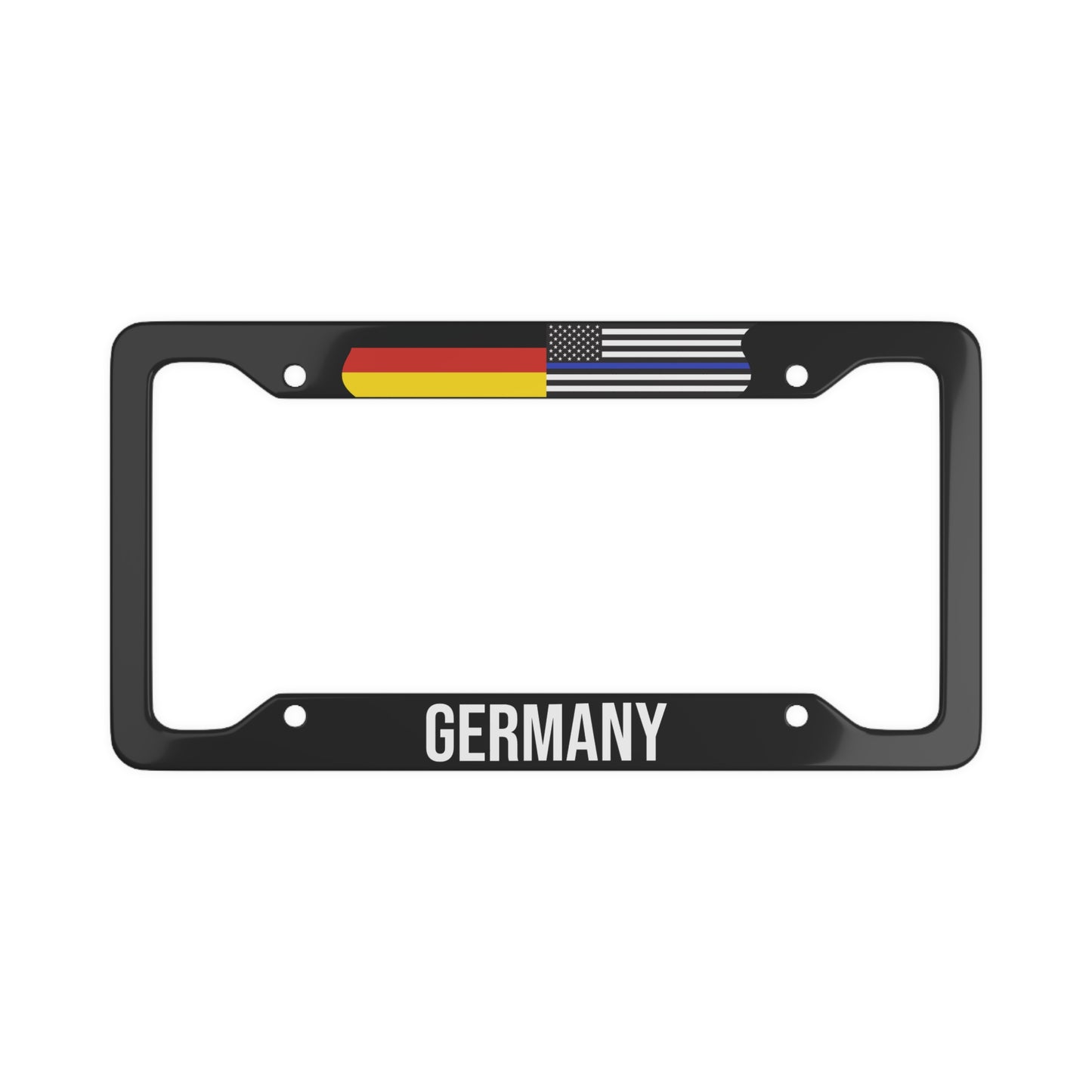 German Thin Blue Line Flags Car Plate Frame