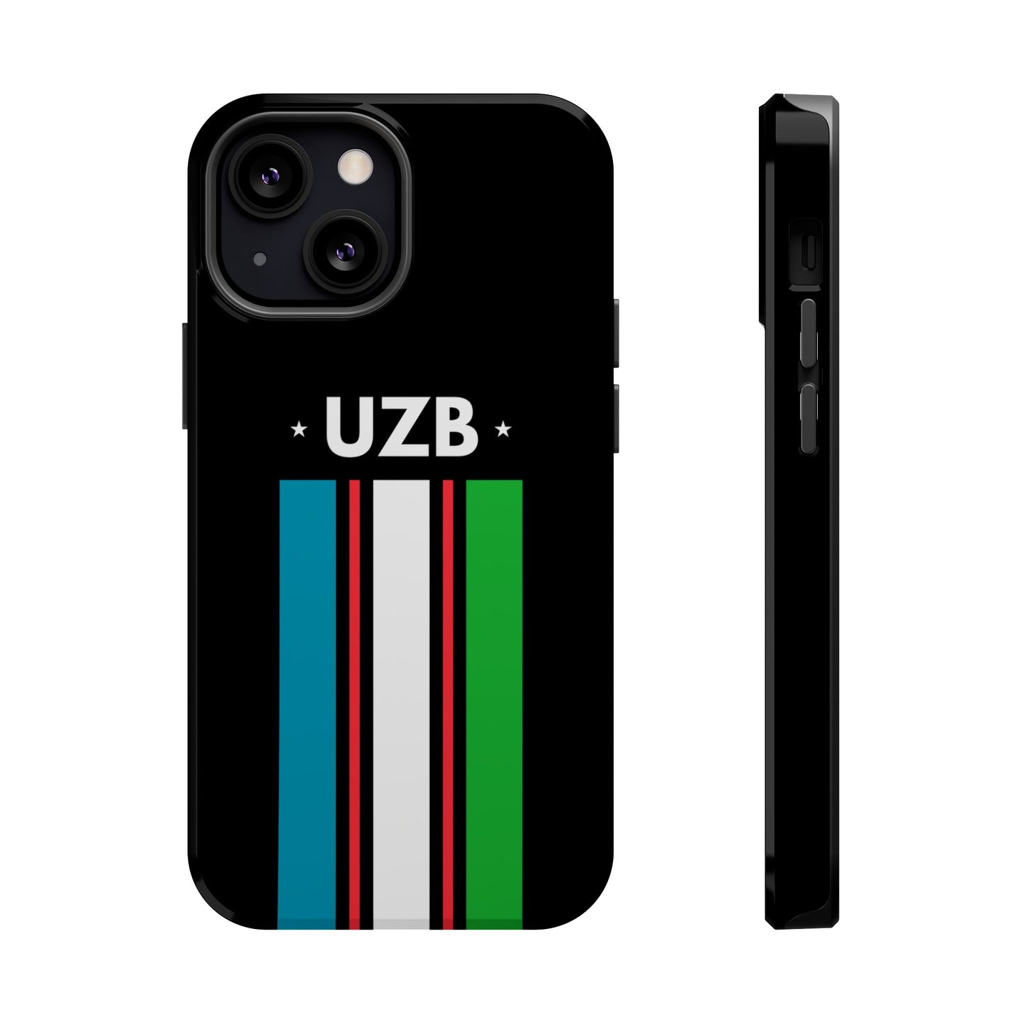 UZB Flag Stripes Phone Case