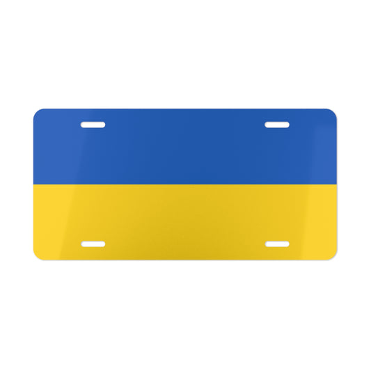 Ukrainian Flag Vanity Plate