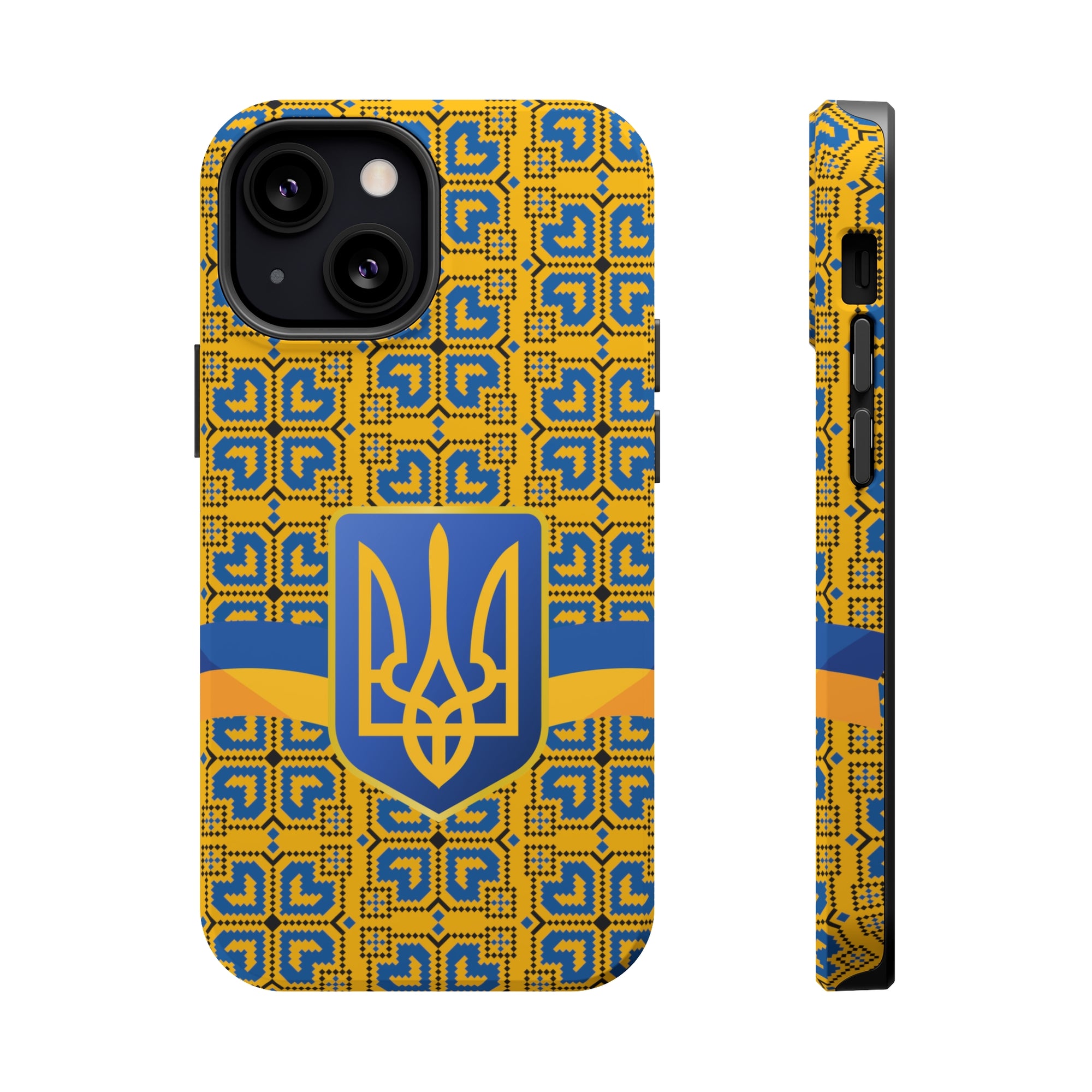 Ukraine Flag Emblem MagSafe Tough Cases
