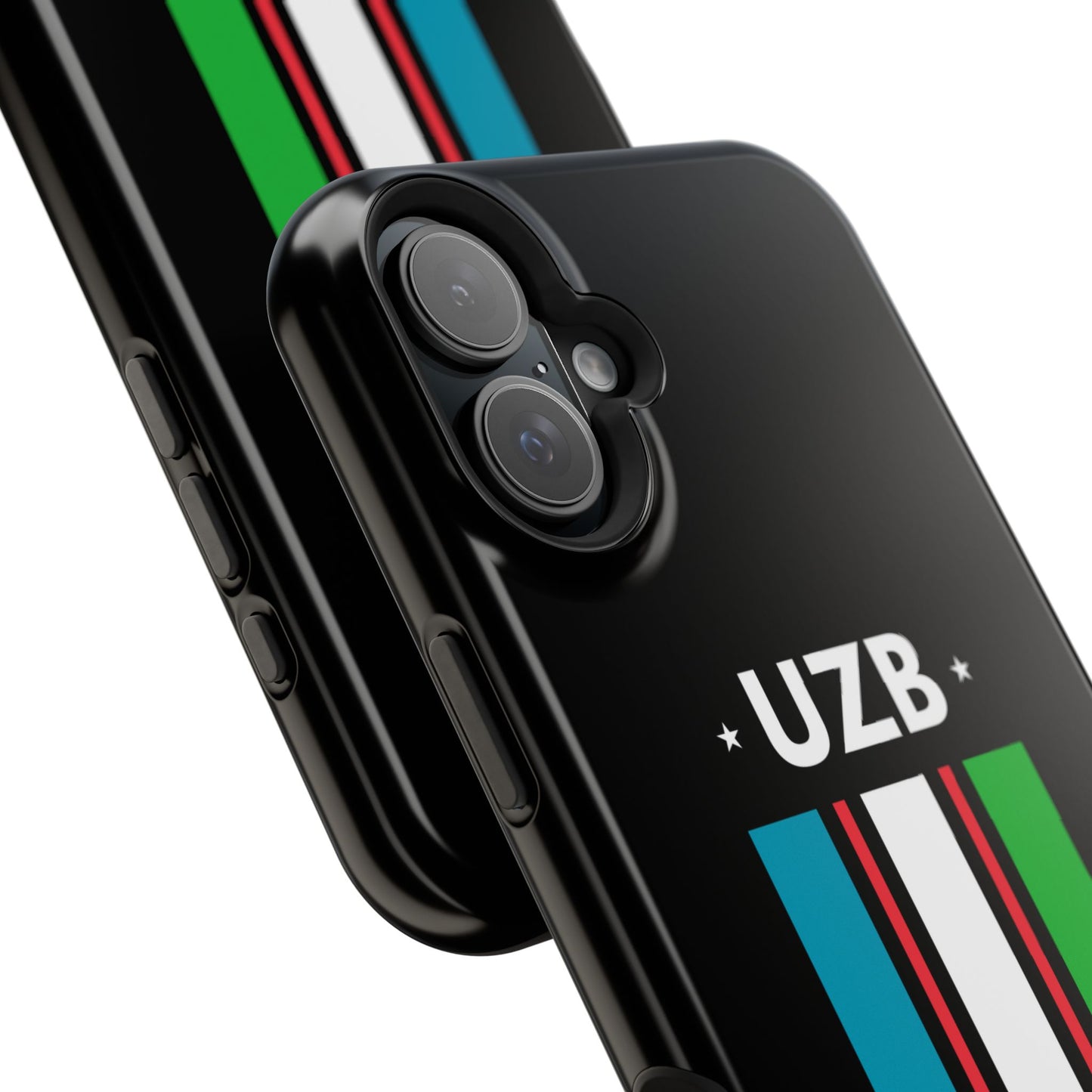 UZB Flag Stripes Phone Case