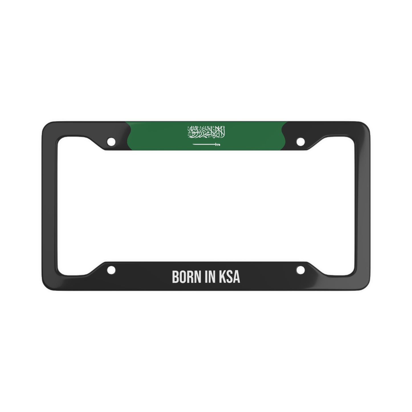 Born in KSA Saudi Arabia Premium License Plate Frame