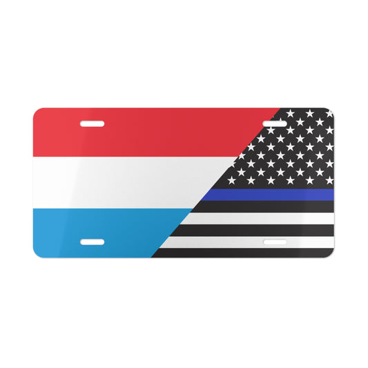 Luxembourg Us Law Enforcement Flag Vanity Plate