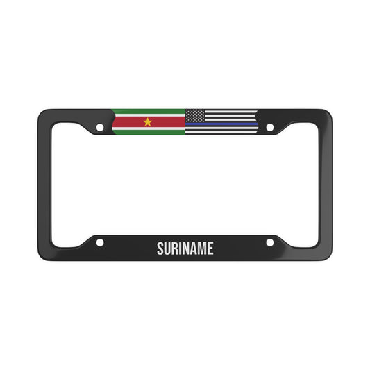 Suriname Support Police Premium License Plate Frame