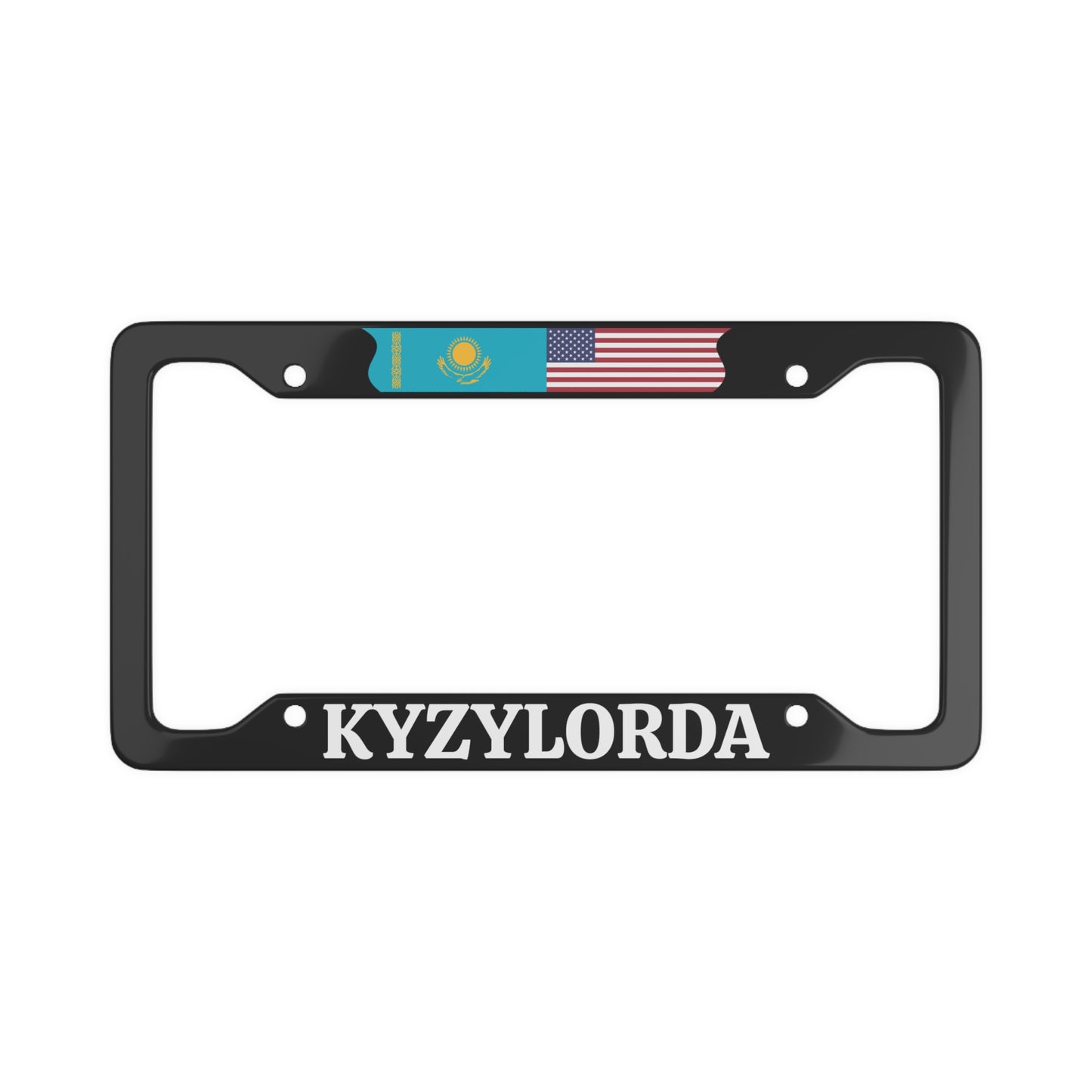 KYZYLORDA with flag License Plate Frame