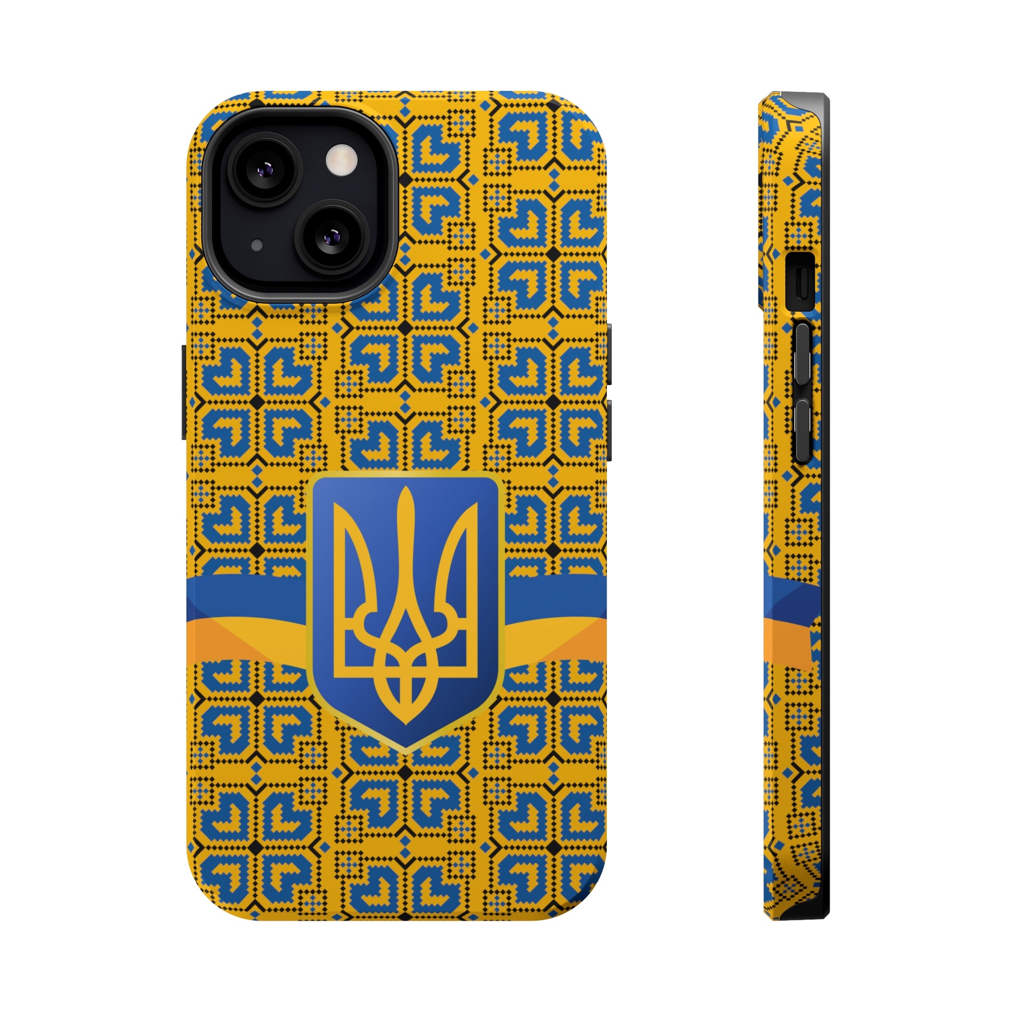 Ukraine Flag Emblem MagSafe Tough Cases