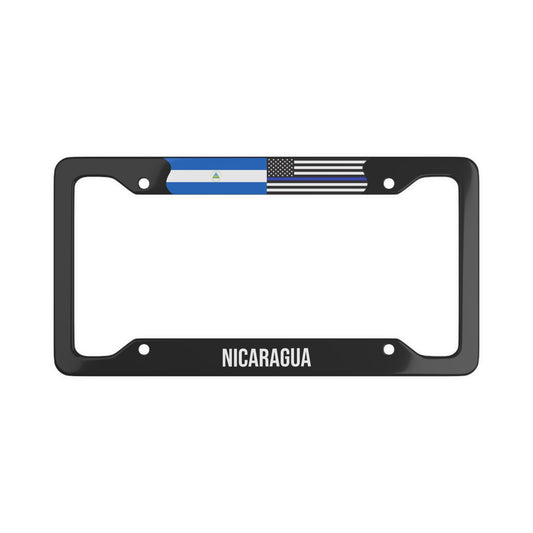 Nicaragua Support Police Premium License Plate Frame