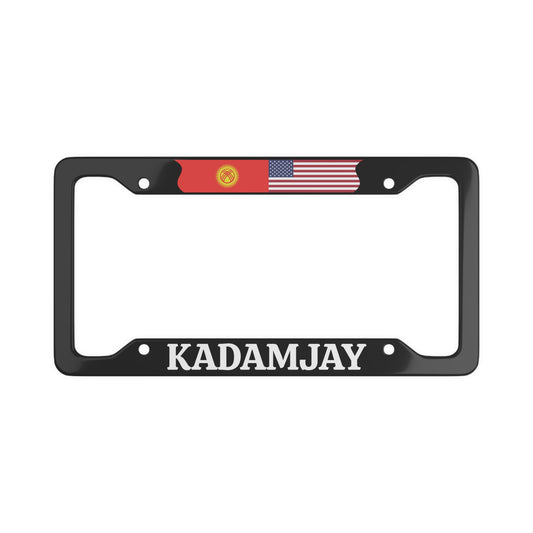KADAMJAY with flag License Plate Frame