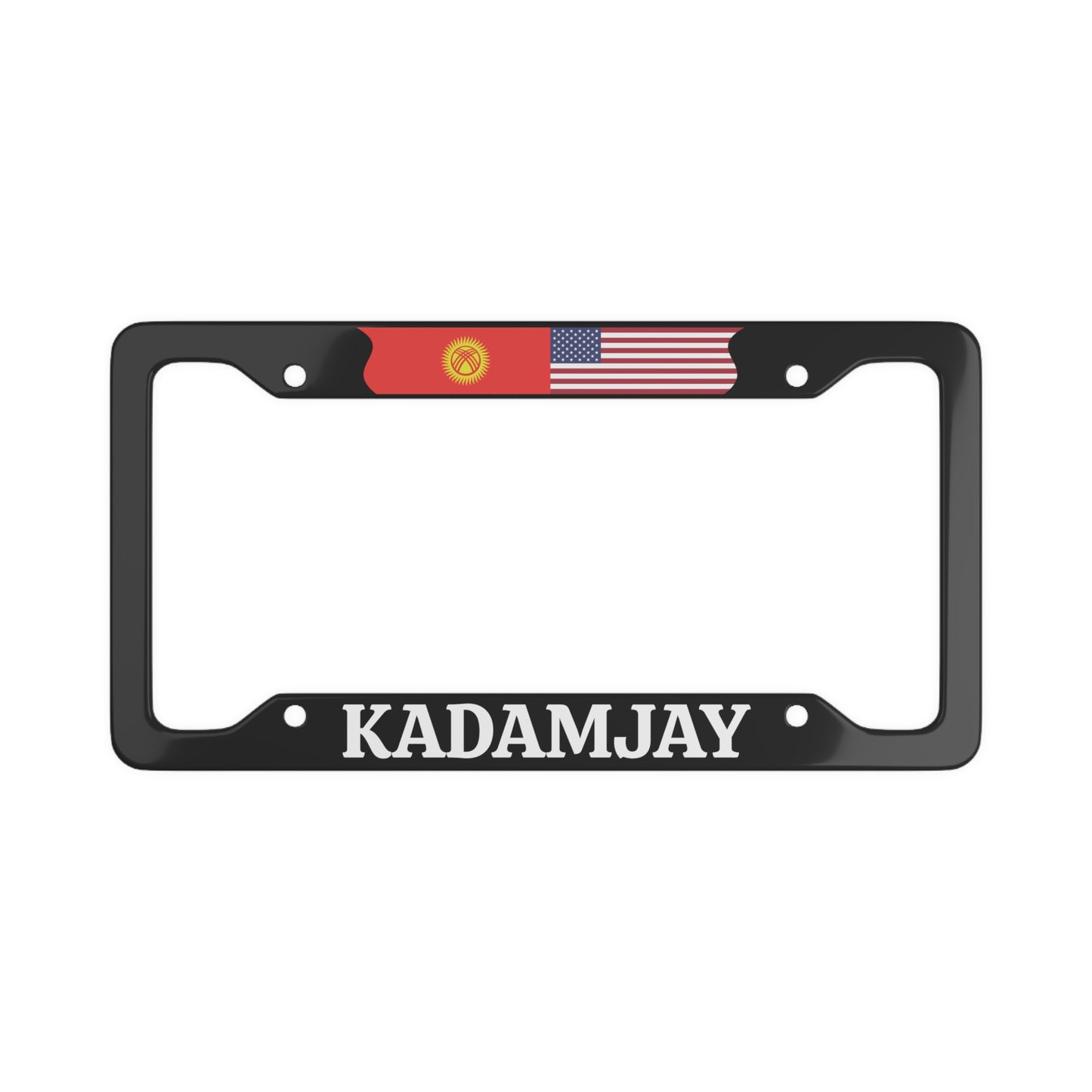 KADAMJAY with flag License Plate Frame