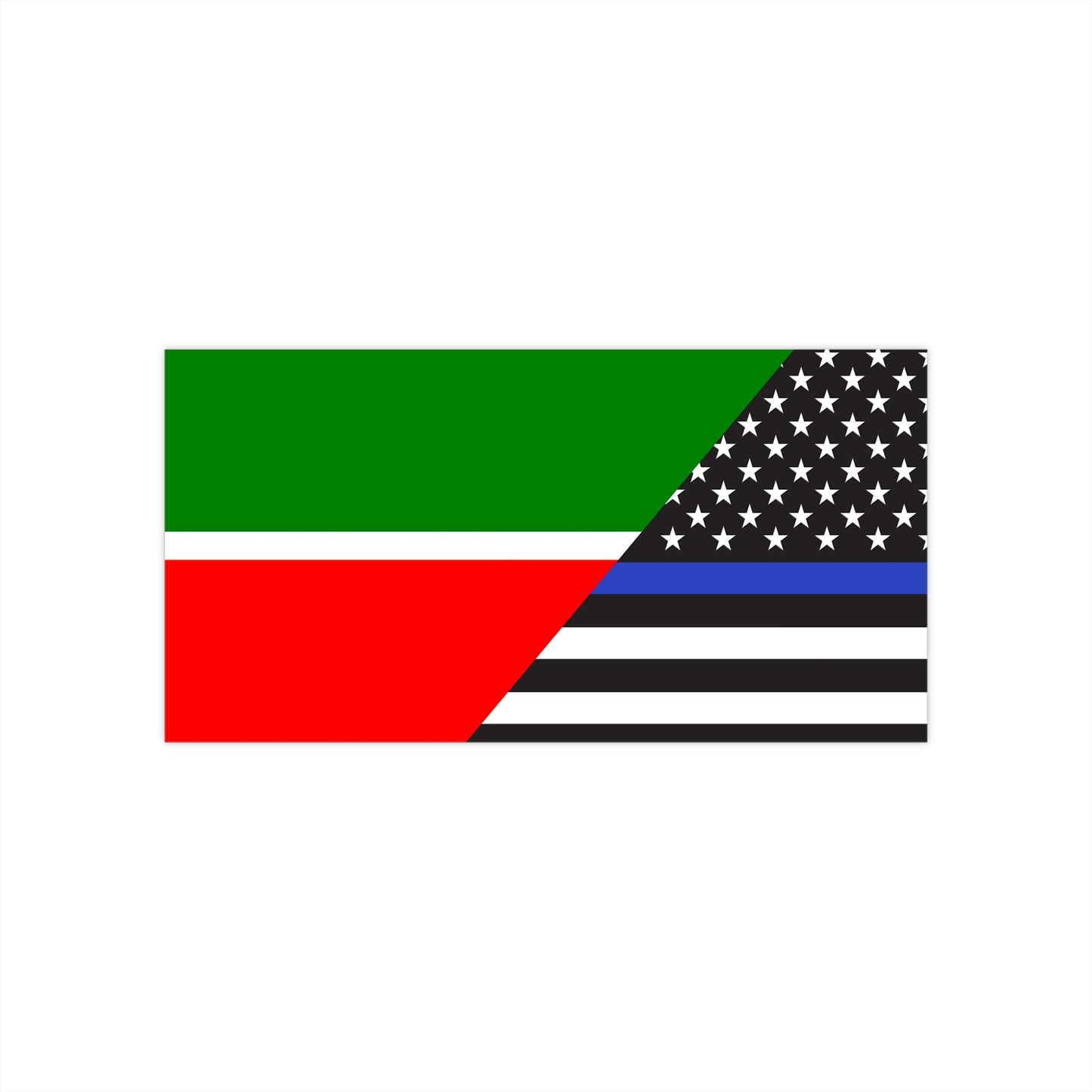 Tatar Support US Police Flag Bumper Sticker