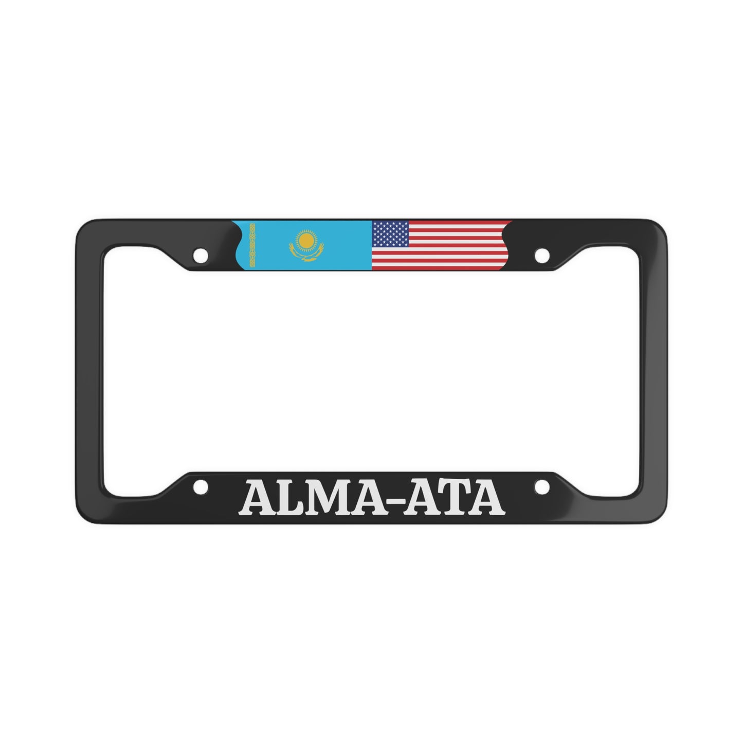 Alma-Ata with Kazakhstan flag License Plate Frame