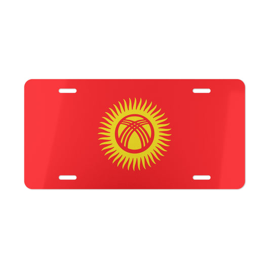 Kyrgyzstan Flag Vanity Plate