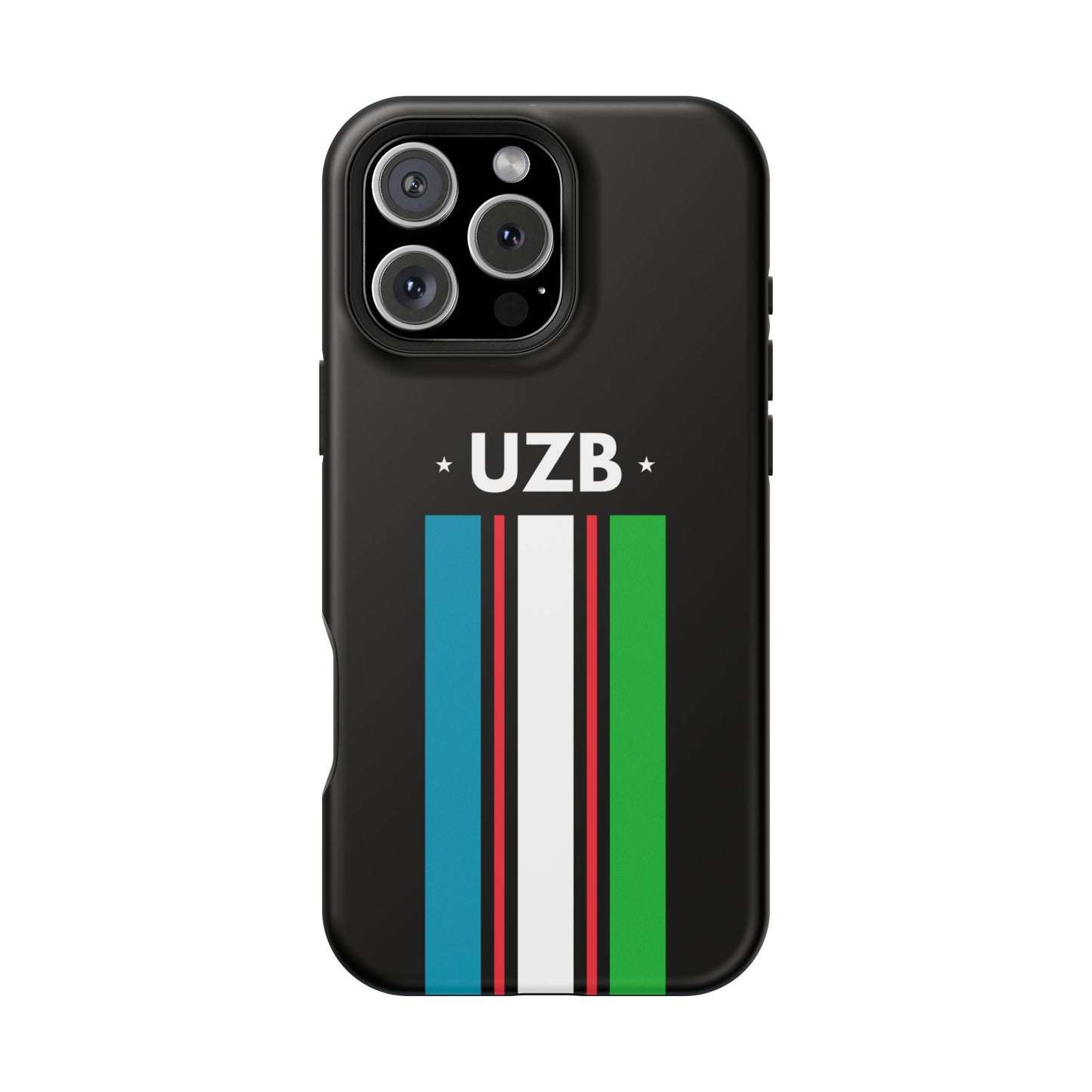 UZB Flag Stripes Phone Case