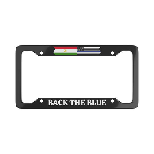 Tajikistan Back the Blue, US Law Enforcement Appreciation  License Plate Frame