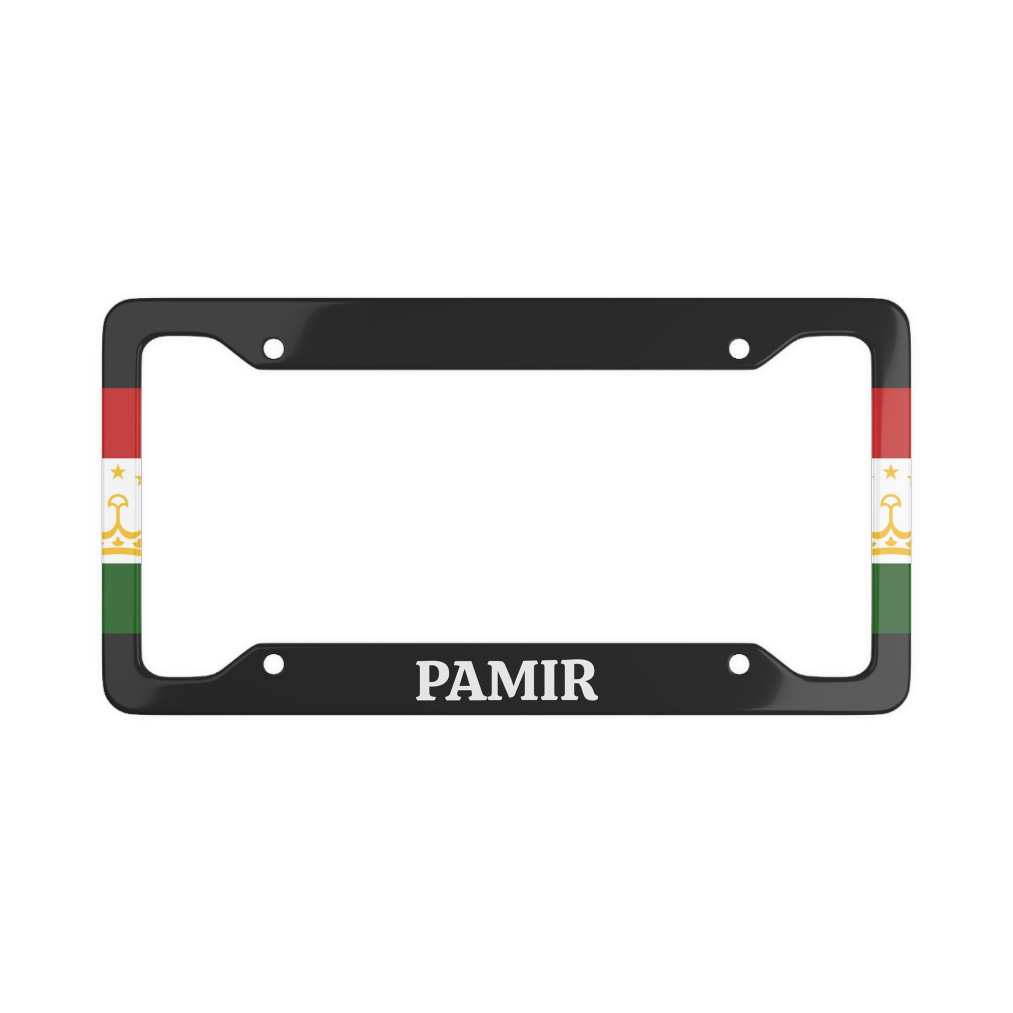 Pamir Tajikistan Side Flag License Plate Frame