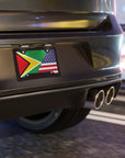 Guyana USA Flag Vanity Plate