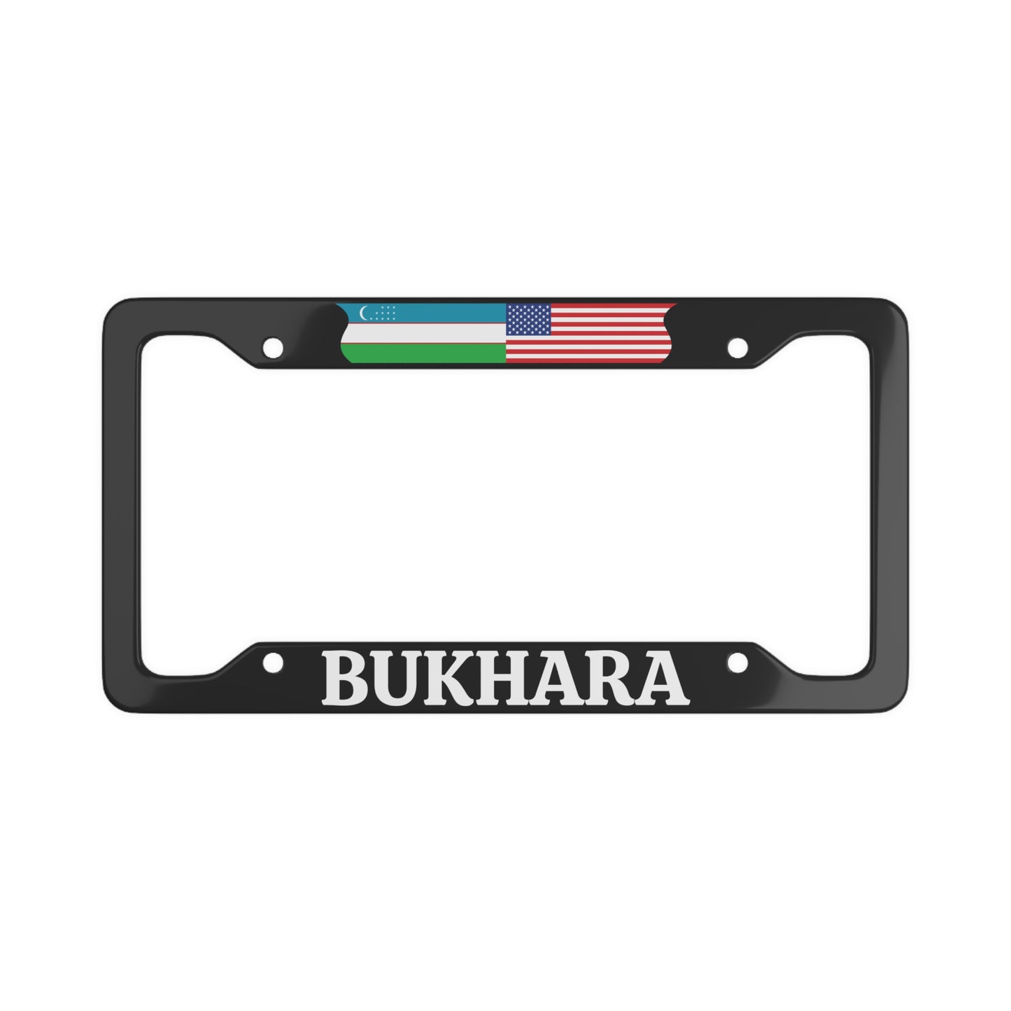 BUKHARA with flag License Plate Frame