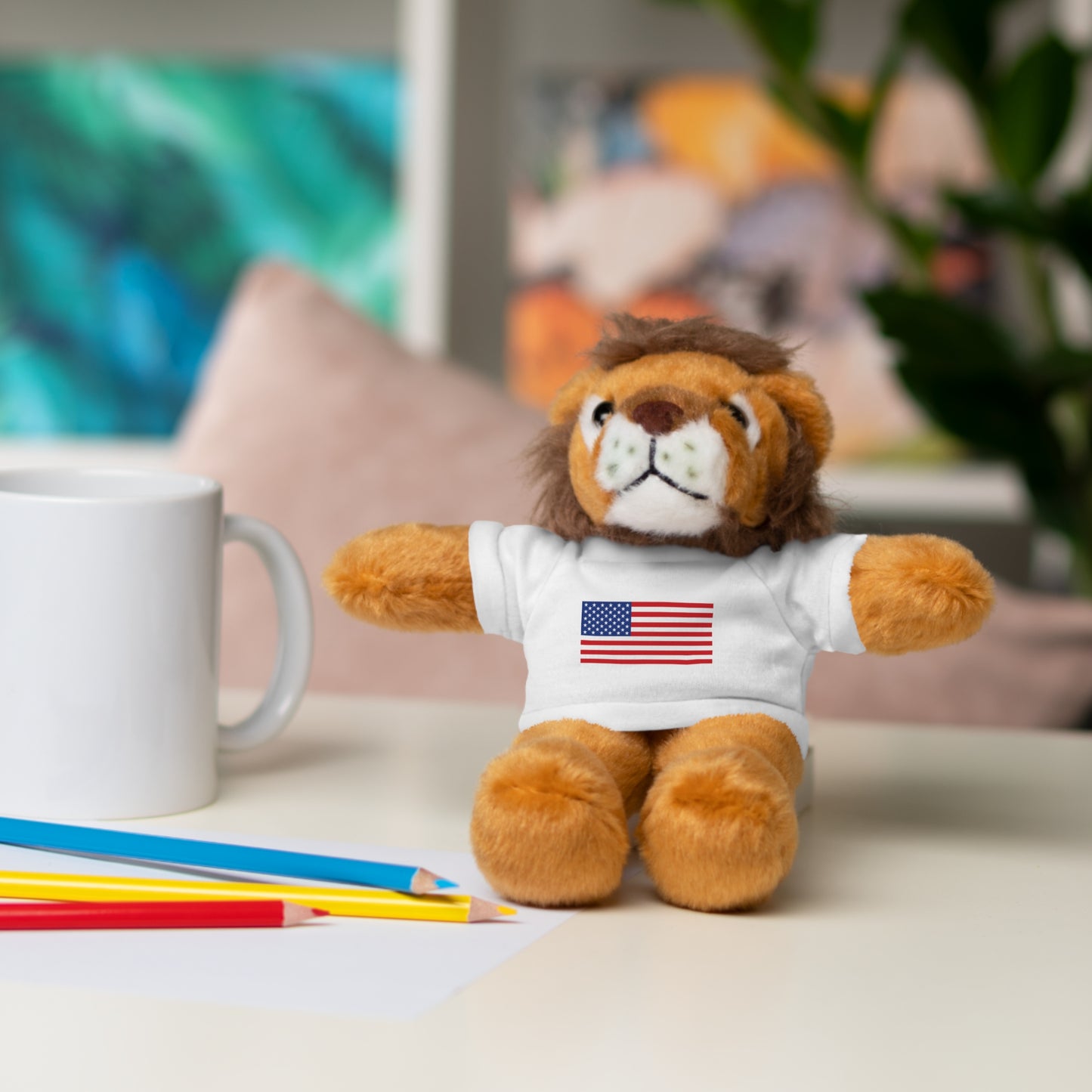 USA Flag Stuffed Animals with Tee