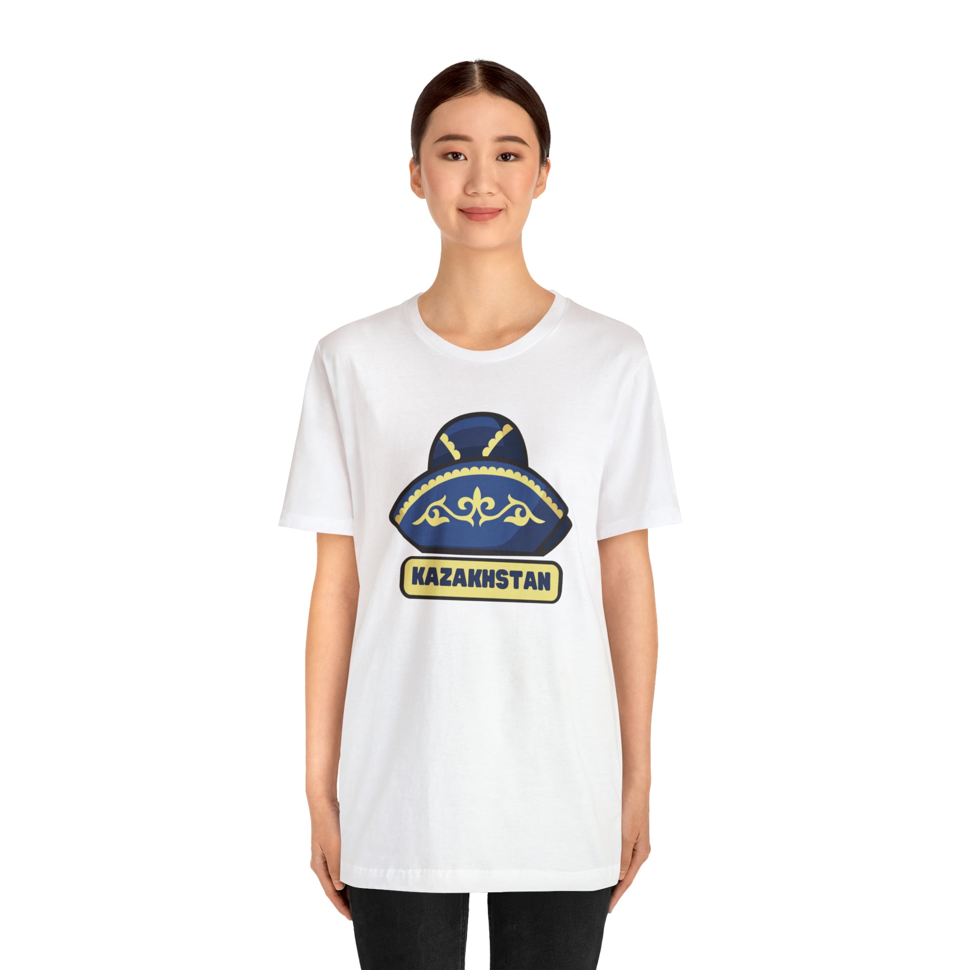 Kazakhstan Traditional Hat Unisex Jersey Short Sleeve Tee