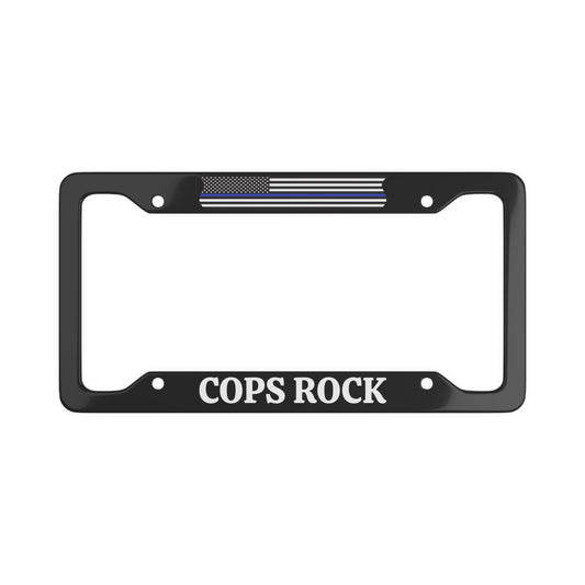Cops Rock US Law Enforcement Appreciation License Plate Frame
