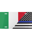 Italy US Law Enforcement Flag Vanity Plate