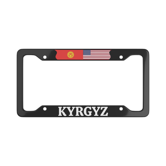 KYRGYZ with flag License Plate Frame