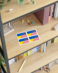 Ukrainian American Flag *4pc Sticker Sheets