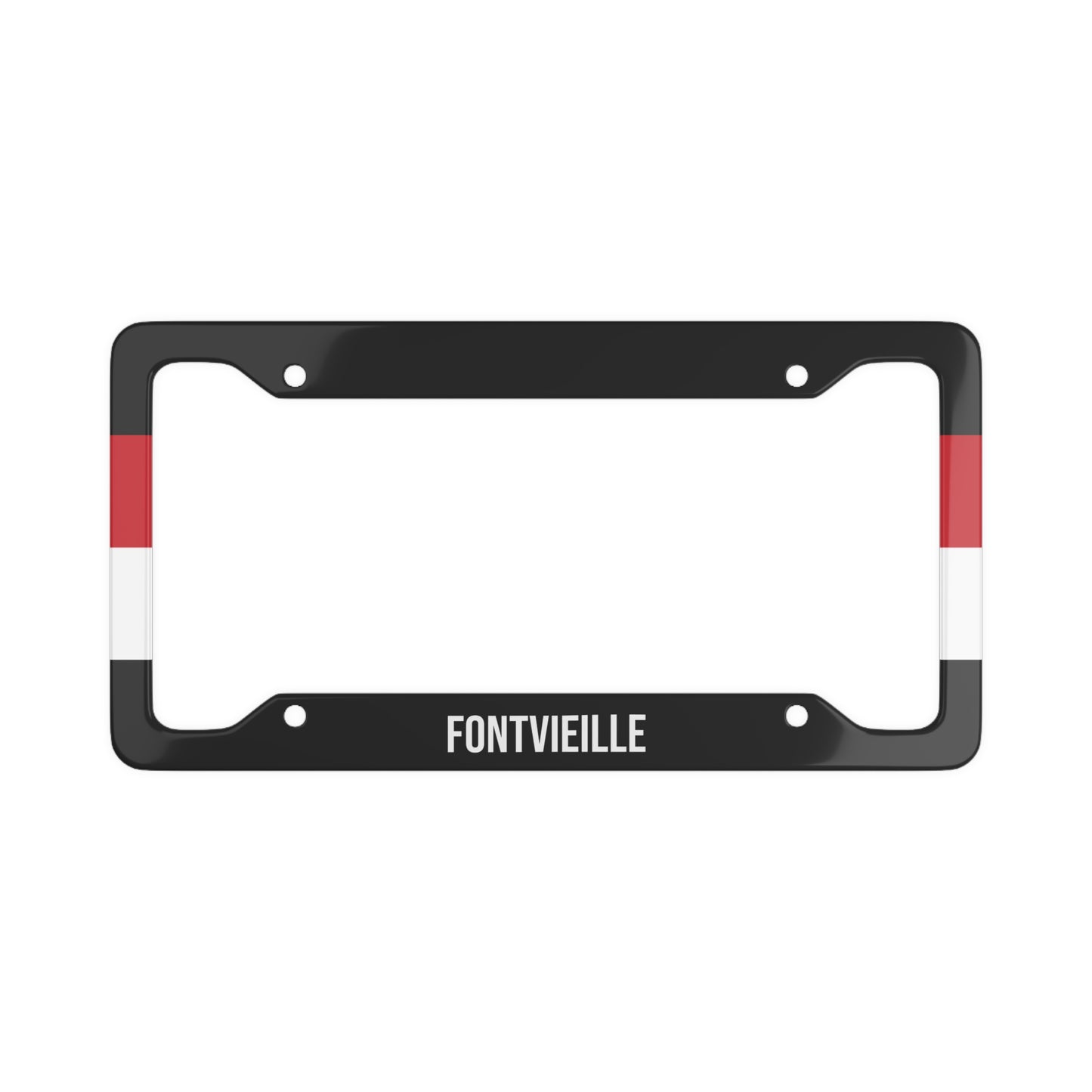 Fontvieille Monaco Flag Car Plate Frame