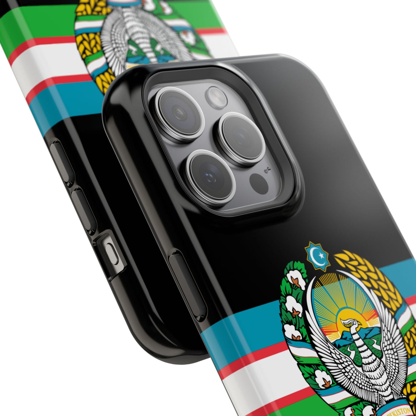 Uzbekistan Flag with Coat of Arms Phone Case