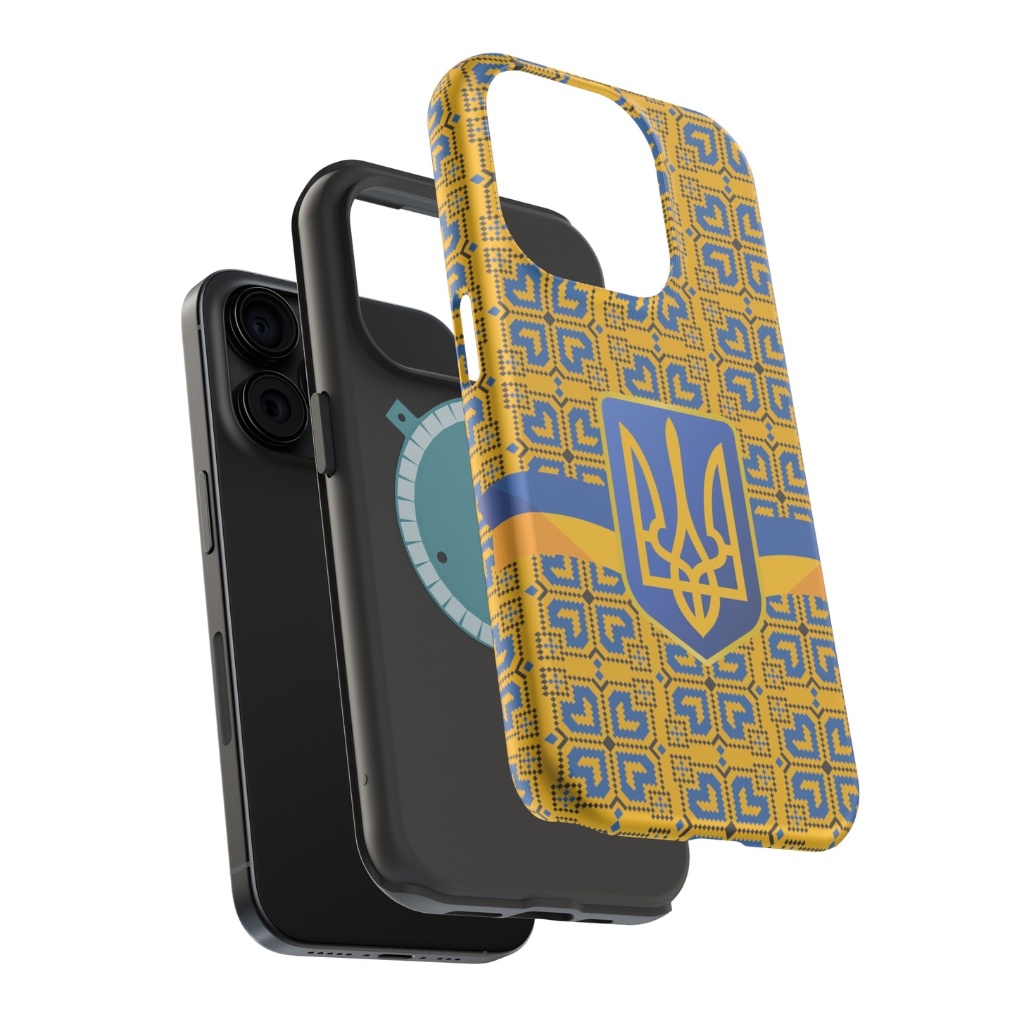 Ukraine Flag Emblem MagSafe Tough Cases