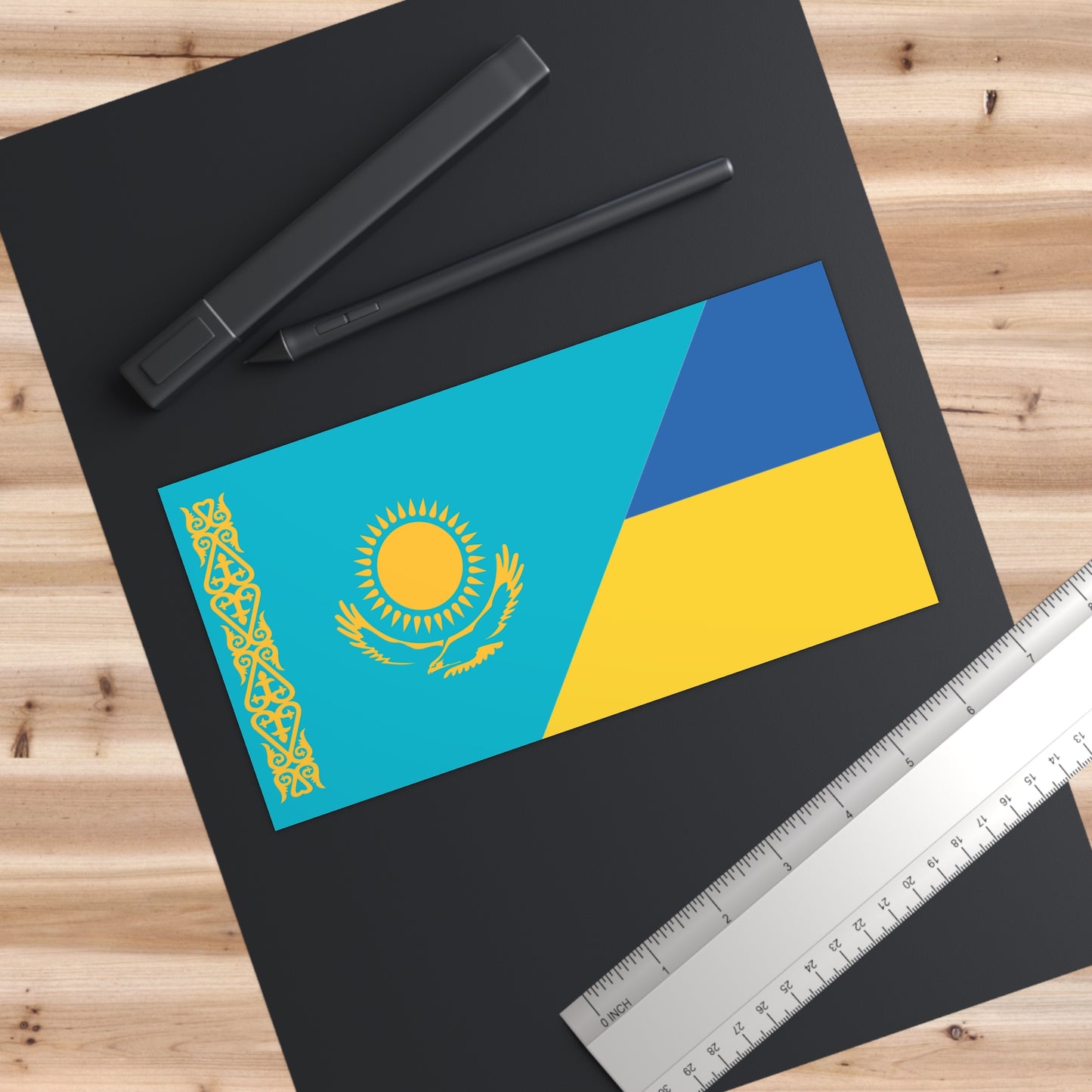 Kazakhstan supports Ukraine Bumper Stickers