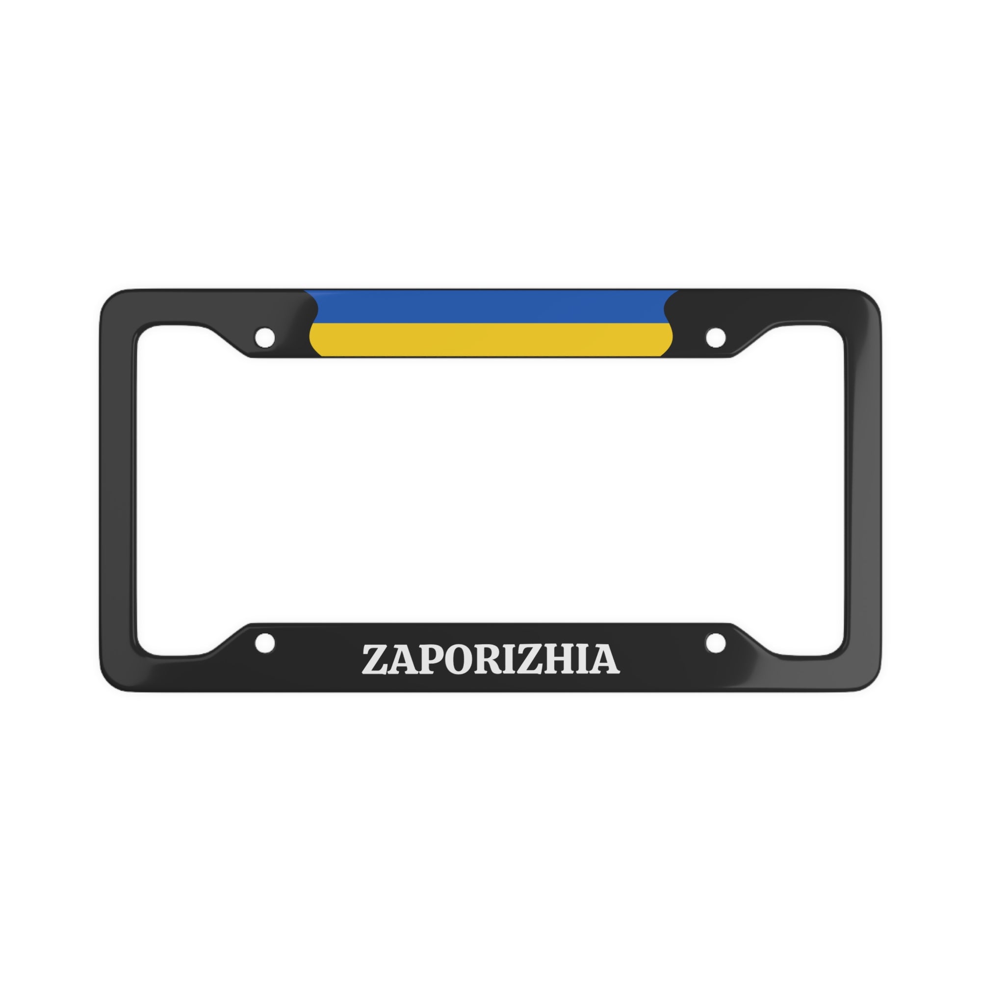 ZAPORIZHZHIA with flag License Plate Frame