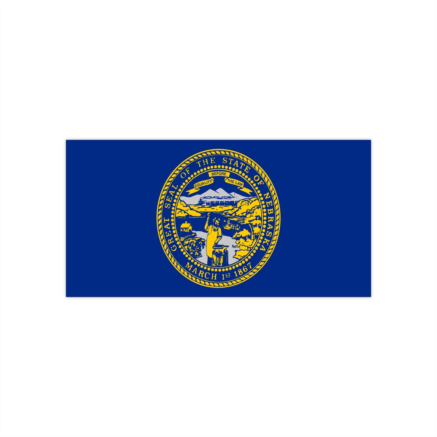 Nebraska Flag Bumper Stickers