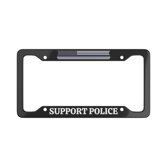 Support Police, US Law Enforcement Appreciation License Plate Frame