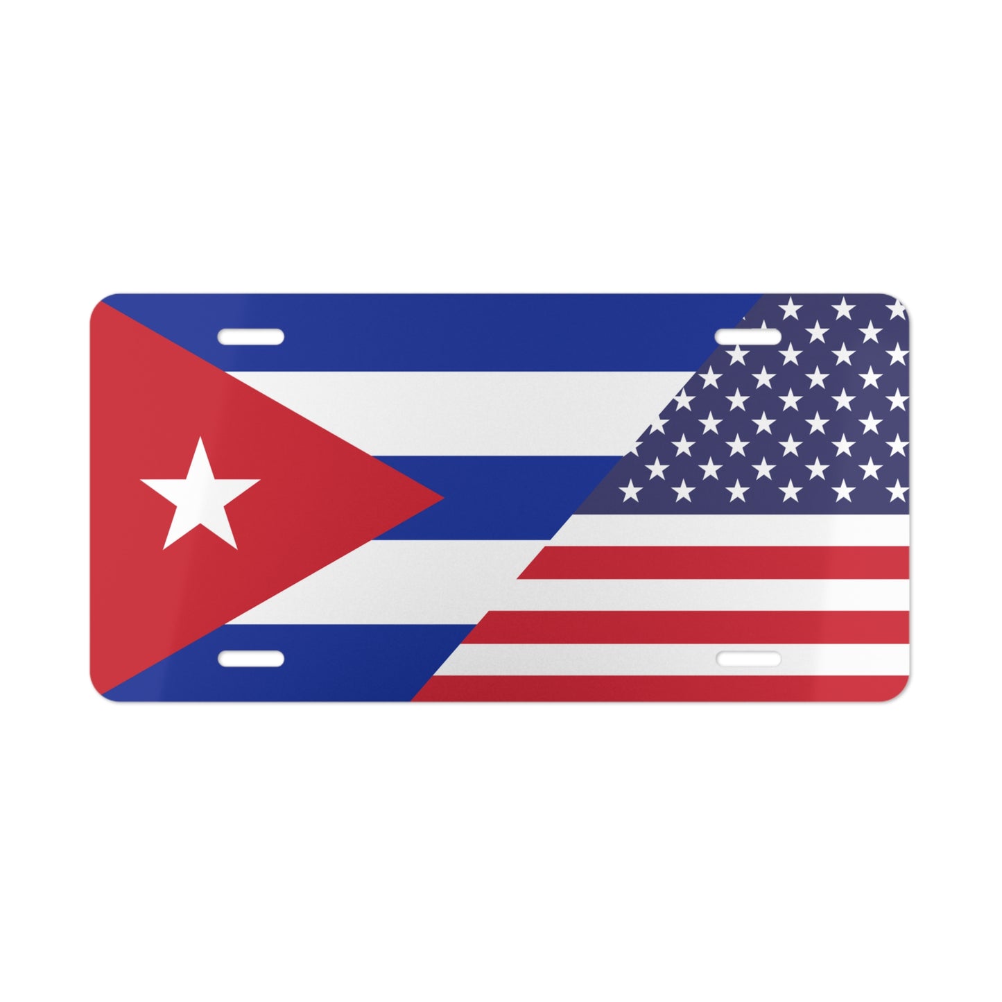 Cuban American Flag Vanity Plate